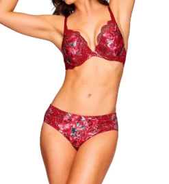 Ilusion Floral Plunge Microfiber Lace Underwire Bra 71070068 -Allure Wear Shop ilusion ilu01 71070068 cs3