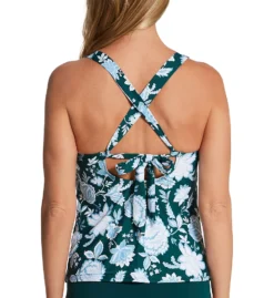 Jantzen Garden Blossom Violet X-Back Tankini Swim Top 23054T -Allure Wear Shop jantzen jtz01 23054t bs