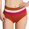 L Space Striped Portia High Waist Swim Bottom CBPSC18 -Allure Wear Shop l space lspc01 cbpsc18 gs
