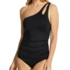 La Blanca Island Goddess One Shoulder Tankini Swim Top LB1IG82 -Allure Wear Shop la blanca labl01 lb1ig82 gs