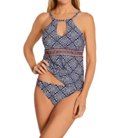 La Blanca Mandala Dream High Neck Tankini Swim Top LB1JB87 -Allure Wear Shop la blanca labl01 lb1jb87 cs1