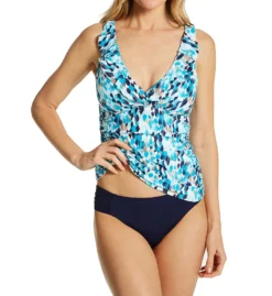 La Blanca Seaglass Shores Surplice Ruffle Tankini Swim Top LB2CG89 -Allure Wear Shop la blanca labl01 lb2cg89 cs1