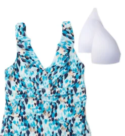 La Blanca Seaglass Shores Surplice Ruffle Tankini Swim Top LB2CG89 -Allure Wear Shop la blanca labl01 lb2cg89 cs6