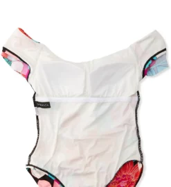 La Blanca In Full Bloom Off The Shoulder Ruffle Swimsuit LB2CJ11 -Allure Wear Shop la blanca labl01 lb2cj11 cs5