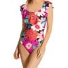 La Blanca In Full Bloom Off The Shoulder Ruffle Swimsuit LB2CJ11