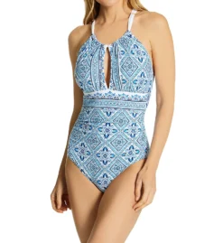 La Blanca Mediterranean Breeze High Neck One-Pc Mio Swimsuit LB2CZ27