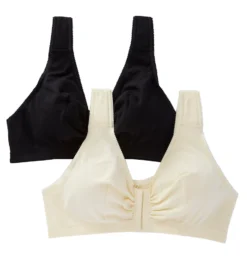 Leading Lady Meryl Front Close Sleep & Leisure Bra - 2 Pack 110PK -Allure Wear Shop leading lady lea001 110pk cs2