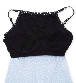 Leilani Hamptons Dot Cali High Neck Tankini Swim Top J720349 -Allure Wear Shop leilani lei01 j720349 cs5