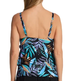 Leilani Oceanside Palm Gemini Tiered Tankini Swim Top J721031 -Allure Wear Shop leilani lei01 j721031 bs