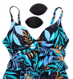 Leilani Oceanside Palm Gemini Tiered Tankini Swim Top J721031 -Allure Wear Shop leilani lei01 j721031 cs5