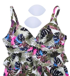 Leilani Royal Palm Gemini Tiered Tankini Swim Top J721731 -Allure Wear Shop leilani lei01 j721731 cs5