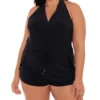 MagicSuit Plus Size Bianca Romper One Piece Swimsuit 606057W -Allure Wear Shop magicsuit mags01 606057w gs