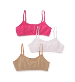 Maidenform Girl Classic Cotton Crop Bralette - 3 Pack H2563 -Allure Wear Shop maidenform girl maig01 h2563 cs1