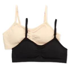 Maidenform Girl Seamfree Ruched Crop Bralette - 2 Pack H4350 -Allure Wear Shop maidenform girl maig01 h4350 cs1