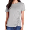 Michael Stars Ultra Jersey Jess Asymmetric Ruched Tee 2660 -Allure Wear Shop michael stars star01 2660 gs