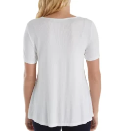 Michael Stars 2x1 Rib V-Neck Swing Tee 9057 -Allure Wear Shop michael stars star01 9057 bs