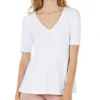 Michael Stars 2x1 Rib V-Neck Swing Tee 9057