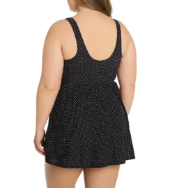 Miraclesuit Plus Size Pin Point Marais One Piece Swimdress 6518835 -Allure Wear Shop miraclesuit mira01 6518835 bs
