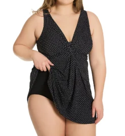 Miraclesuit Plus Size Pin Point Marais One Piece Swimdress 6518835 -Allure Wear Shop miraclesuit mira01 6518835 cs1