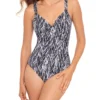 Miraclesuit Chevron Python Siren One Piece Swimsuit 6537917