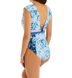 Nanette Lepore Lavender Trails Priya Plunge One Piece Swimsuit L010813N -Allure Wear Shop nanette lepore nan01 l010813n bs