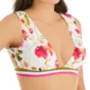 Nanette Lepore Silk Blossoms-White Alana Apex Tri Swim Top L0T1023N -Allure Wear Shop nanette lepore nan01 l0t1023n gs