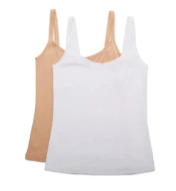 OnGossamer Pima Cotton Camisole - 2 Pack 1427P2 -Allure Wear Shop ongossamer ong001 1427p2 cs2