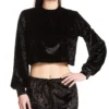 Onzie Long Sleeve Velvet Crop Top 3823 -Allure Wear Shop onzie onz001 3823 gs