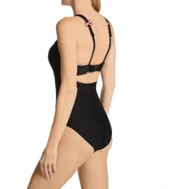 Panache Onyx Chic Moulded Plunge One Piece Swimsuit SW1910 -Allure Wear Shop panache pana01 sw1910 bs