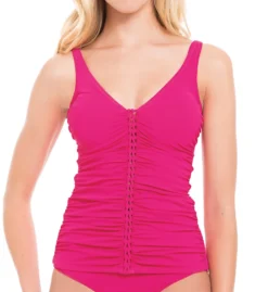 Profile By Gottex Waterfall D-Cup Underwire Tankini Swim Top 7681D46