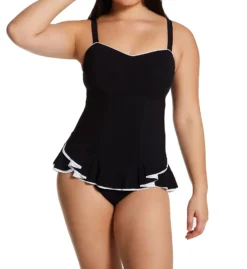 Profile By Gottex Belle Curve D Cup Peplum Swim Dress BC2D18