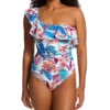 Profile By Gottex Bohemian Gypsy One Shoulder Ruffle 1 Pc Swimsuit BG2061 -Allure Wear Shop profile by gottex prof01 bg2061 gs