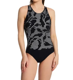 Profile By Gottex Mashrabiya High Neck One Piece Swimsuit M2049