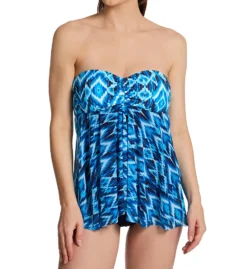 Profile By Gottex Ocean Blues Bandeau Flyaway One Piece Swim Dress OB2045