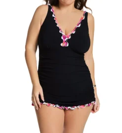 Profile By Gottex Plus Size Palm Springs One Piece Swim Dress PS2W88A