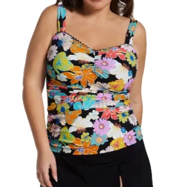 Profile By Gottex Plus Size Rising Sun Underwire Tankini Swim Top RS1W18