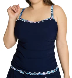 Profile By Gottex Plus Size Snake Charm Tankini Swim Top S1W18A