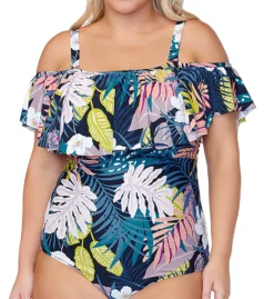 Raisins Curve Plus Whitehaven Bloom Tortuga One Piece Swimsuit E840981 -Allure Wear Shop raisins curve raic01 e840981 fs