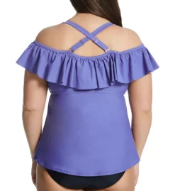 Raisins Curve Plus Size Calina Solids Tortuga Tankini Swim Top G840023 -Allure Wear Shop raisins curve raic01 g840023 cs1