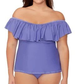 Raisins Curve Plus Size Calina Solids Tortuga Tankini Swim Top G840023