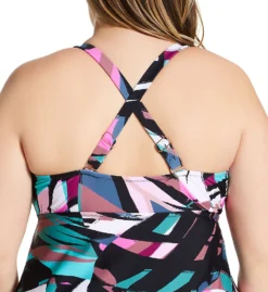 Raisins Curve Plus Size Stir It Up Zanzibar Tankini Swim Top G840445 -Allure Wear Shop raisins curve raic01 g840445 cs1