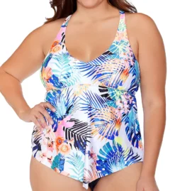 Raisins Curve Plus Size Haleiwa Trinidad Tankini Swim Top G840521