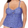 Raisins Curve Plus Size Caliente Zanzibar Tankini Swim Top G840645