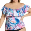 Raisins Curve Plus Size Whitsunday Tortuga Tankini Swim Top G840823 -Allure Wear Shop raisins curve raic01 g840823 gs