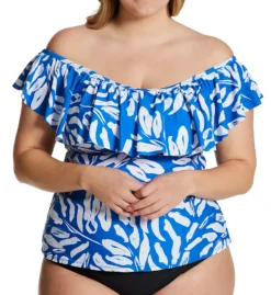 Raisins Curve Plus Size Solomon Sea Tortuga Tankini Swim Top G841223