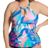 Raisins Curve Plus Size Porto Covo Rosalie Tankini Swim Top G841315 -Allure Wear Shop raisins curve raic01 g841315 gs