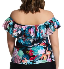 Raisins Curve Plus Size Sunny Isles Tortuga Tankini Swim Top J840323 -Allure Wear Shop raisins curve raic01 j840323 bs