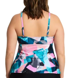 Raisins Curve Plus Size Art District Aries Tankini Swim Top J840440 -Allure Wear Shop raisins curve raic01 j840440 bs