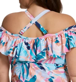 Raisins Curve Plus Size Miami Nights Tortuga Tankini Swim Top J841223 -Allure Wear Shop raisins curve raic01 j841223 cs1