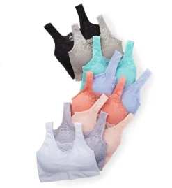 Rhonda Shear Ahh Bra With Lace Overlay Mystery - 3 Pack 9346X3 -Allure Wear Shop rhonda shear rhon01 9346x3 cs4